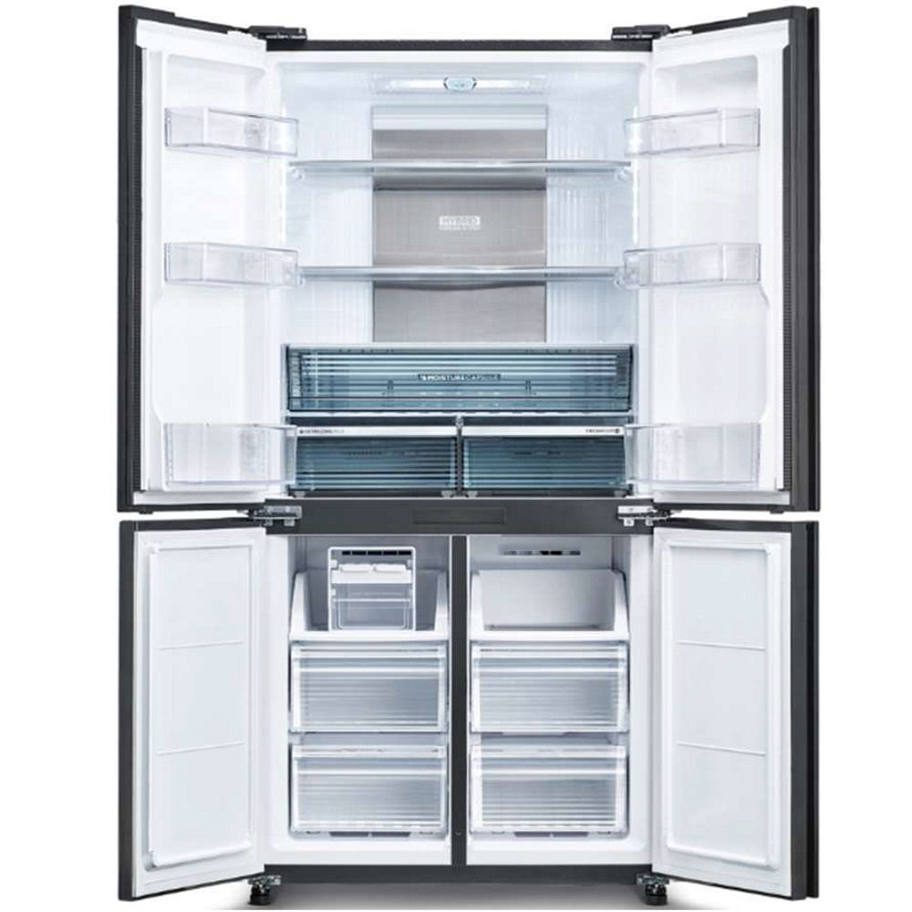 מקרר 4 דלתות Sharp SJ-8960BK זכוכית שחור -חדש!!! – תמונה 2