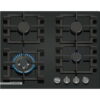 כיריים גז בוש 4 להבות Bosch PNK6B6K40Y גימור זכוכית שחורה