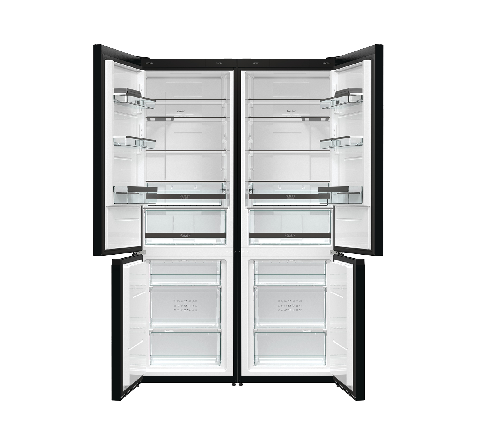 מקרר מקפיא תחתון רוחב 1.20 סמ קו אפס Gorenje NRK6192SYBK – תמונה 2