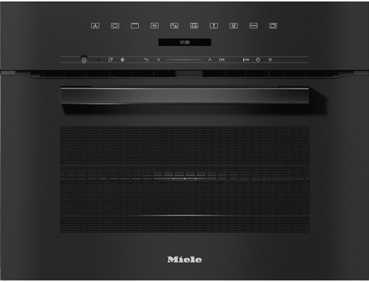 תנור בנוי משולב מיקרו גובה 45 ס''מ מבית MIELE מילה דגם H7240 BM  במלאי!!!!