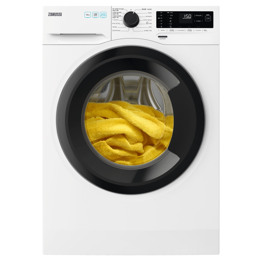 ZANUSSI ZNF142F1G1- מכונת כביסה פתח קדמי 10 ק''ג לבנה זנוסי יבואן רשמי |