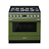 תנור משולב כיריים - ניקוי פירוליטי Smeg CPF9GPOG גימור ירוק זית