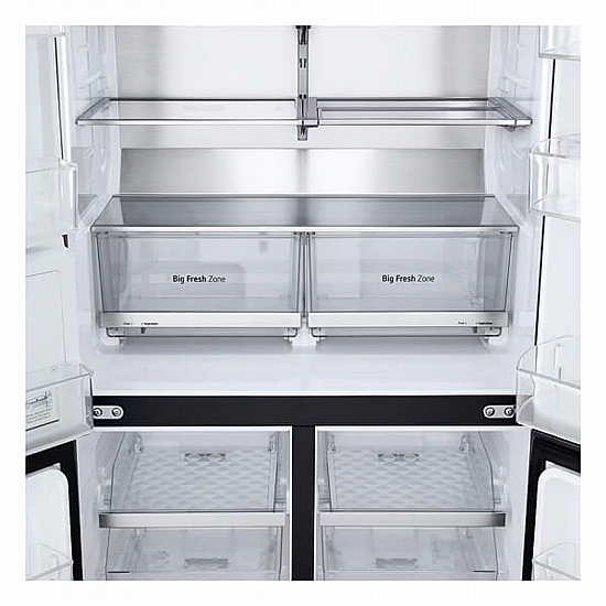 מקרר 4 דלתות אל ג'י דגם GR730BINS נירוסטה מושחרת – תמונה 3