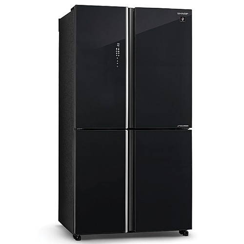 מקרר 4 דלתות זכוכית שחורה מבית SHARP שארפ דגם SJ-8590BK – תמונה 2