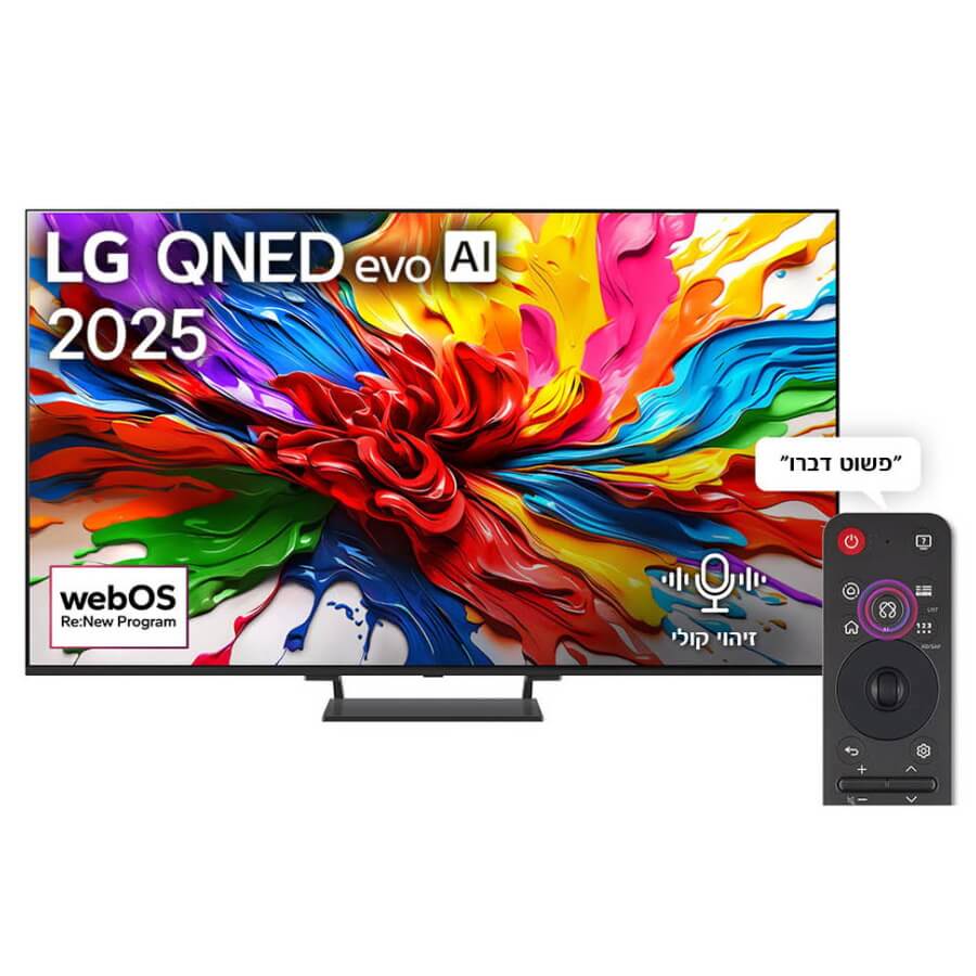 טלוויזיה חכמה 65" LG QNED MiniLED אל ג'י 65QNED93A6A אחריות יבואן רישמי ח.י – תמונה 3