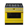 תנור משולב כיריים - ניקוי פירוליטי Smeg CPF9GPYW גימור צהוב