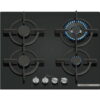 כיריים גז בוש 4 להבות Bosch PPH6A6I10Y גימור זכוכית שחורה