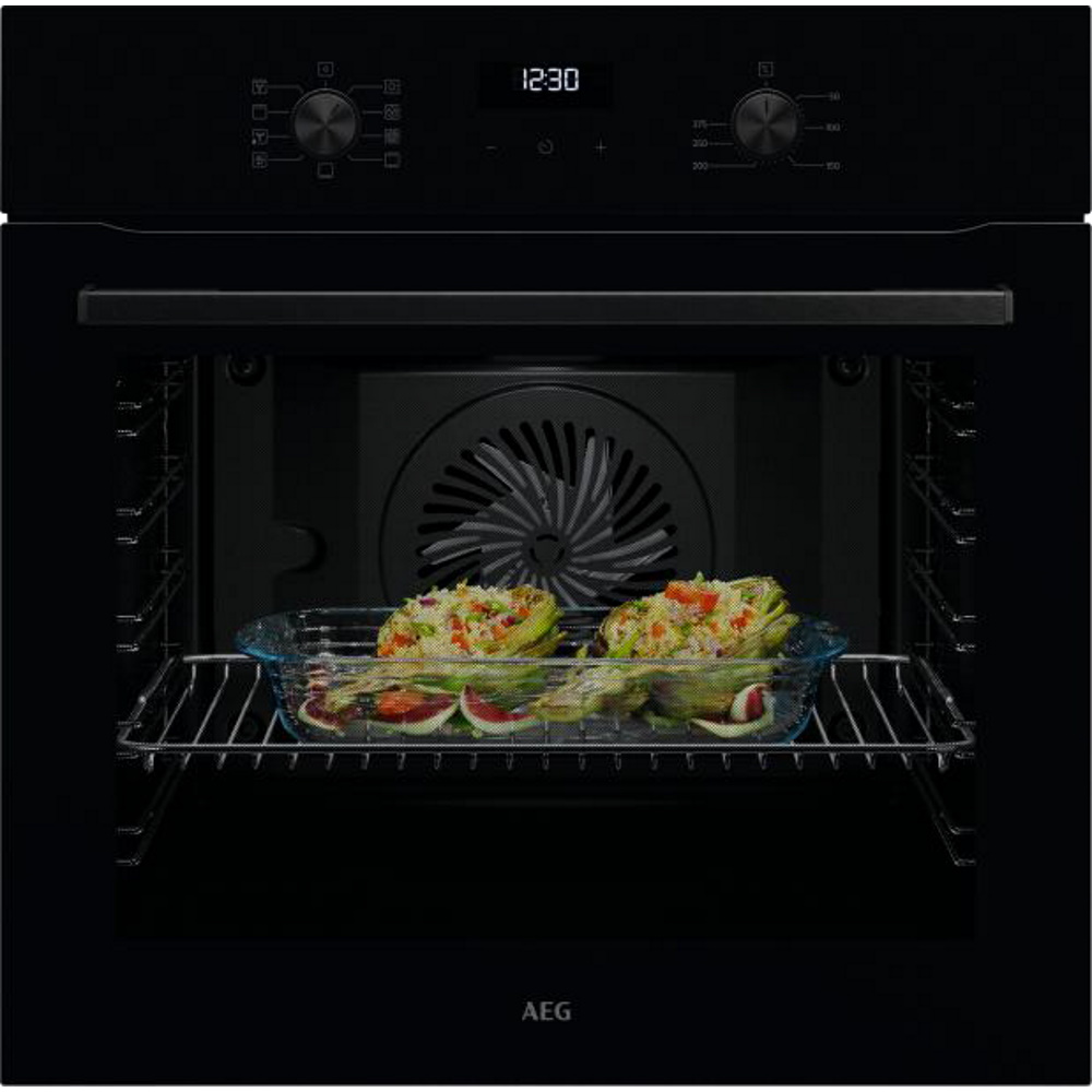 תנור בנוי 71 ליטר אאג AEG ABU51201B זכוכית שחורה