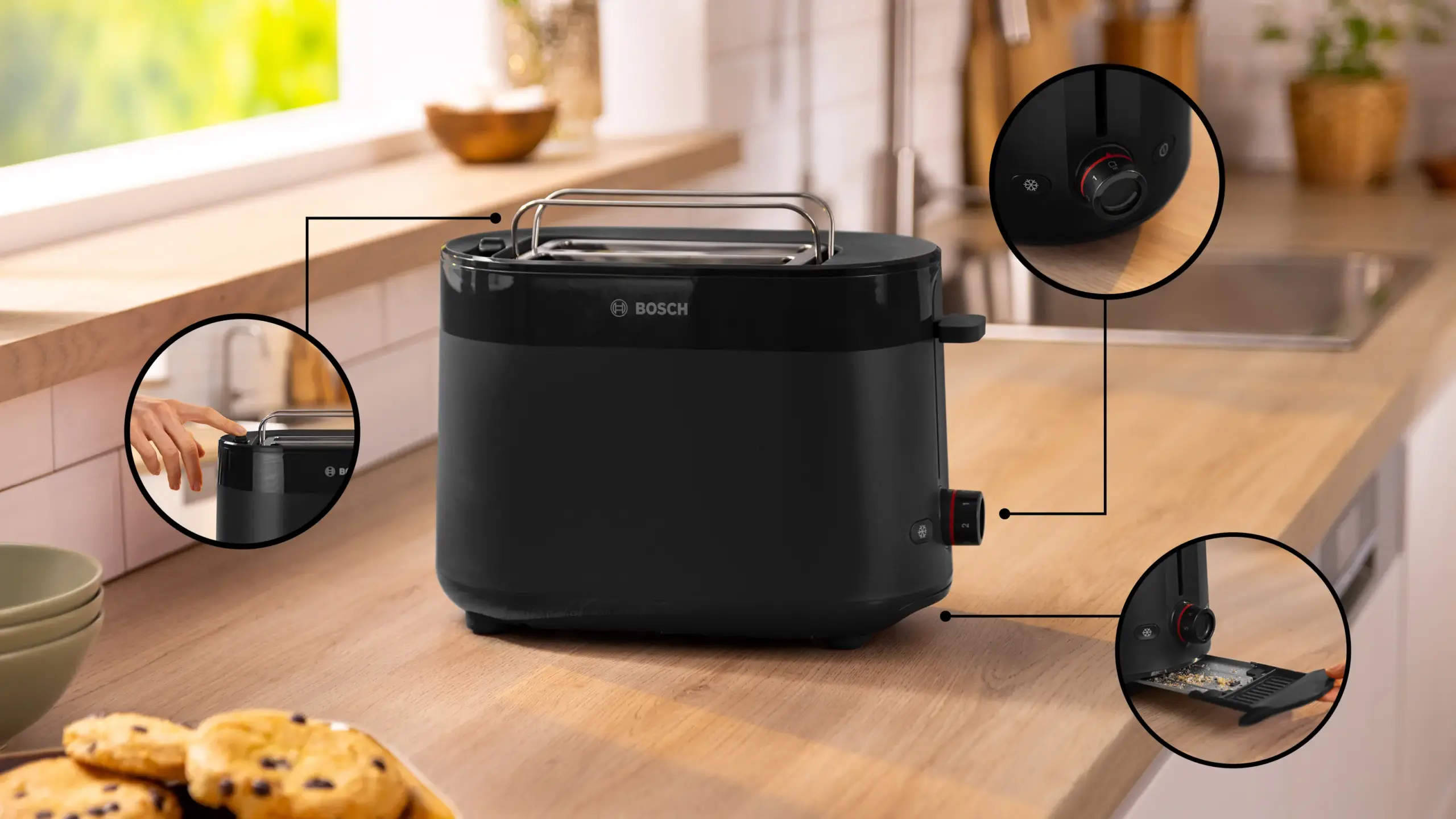 מצנם 2 פרוסות Bosch בוש MyMoment TAT2M123 שחור -חדש !!! – תמונה 3