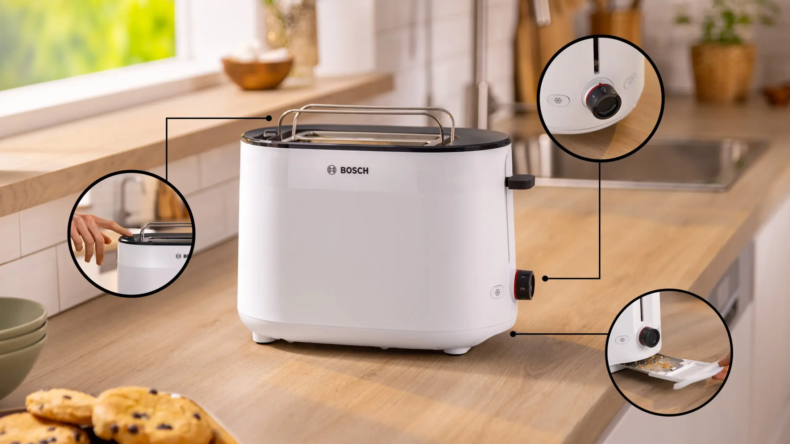 מצנם 2 פרוסות Bosch בוש MyMoment TAT2M121 לבן -חדש !!! – תמונה 2