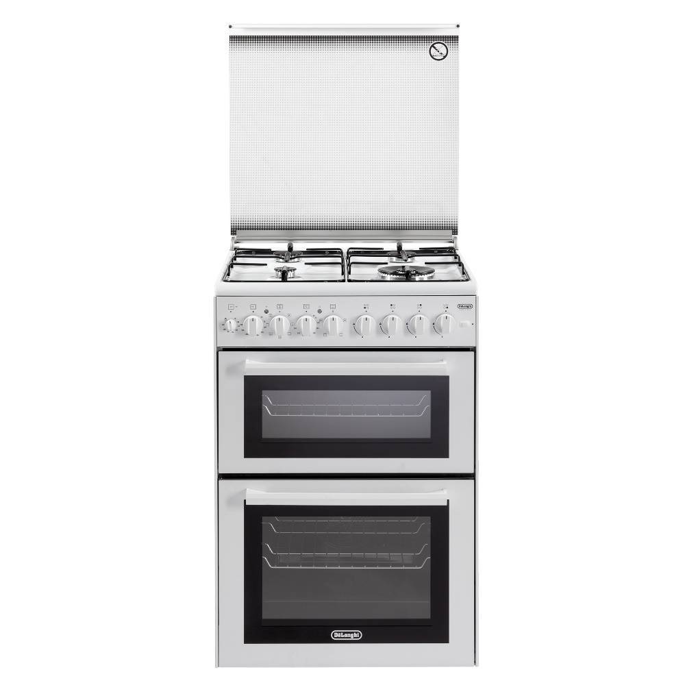 תנור משולב כיריים גז - 4 להבות Delonghi דגם DCS120EDW לבן דגם 2026!!!