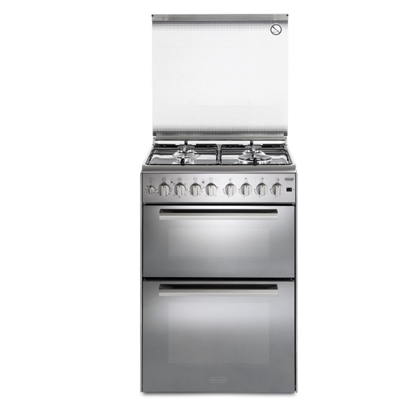 תנור משולב כיריים גז - 4 להבות Delonghi דגם DCS12EDX-IL נירוסטה