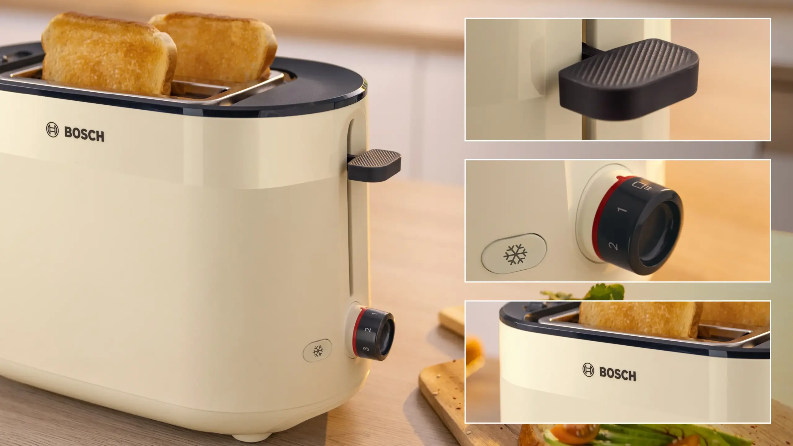 מצנם 2 פרוסות Bosch בוש MyMoment TAT2M127 קרם -חדש !!! – תמונה 2