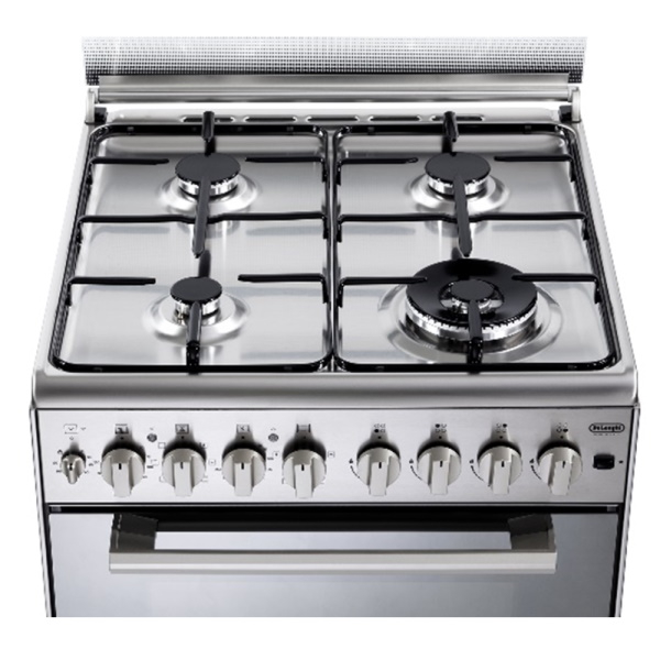 תנור משולב כיריים גז - 4 להבות Delonghi דגם DCS120EDX נירוסטה – תמונה 3