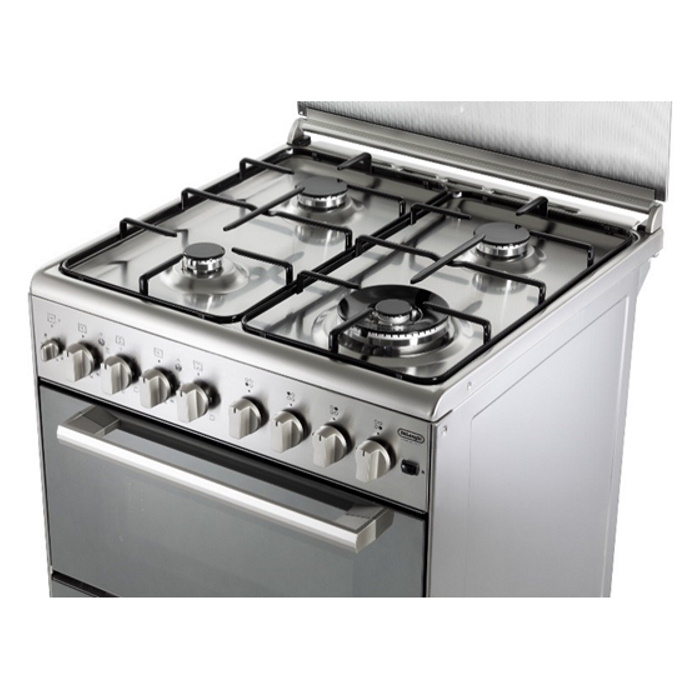 תנור משולב כיריים גז - 4 להבות Delonghi דגם DCS120EDX נירוסטה – תמונה 2