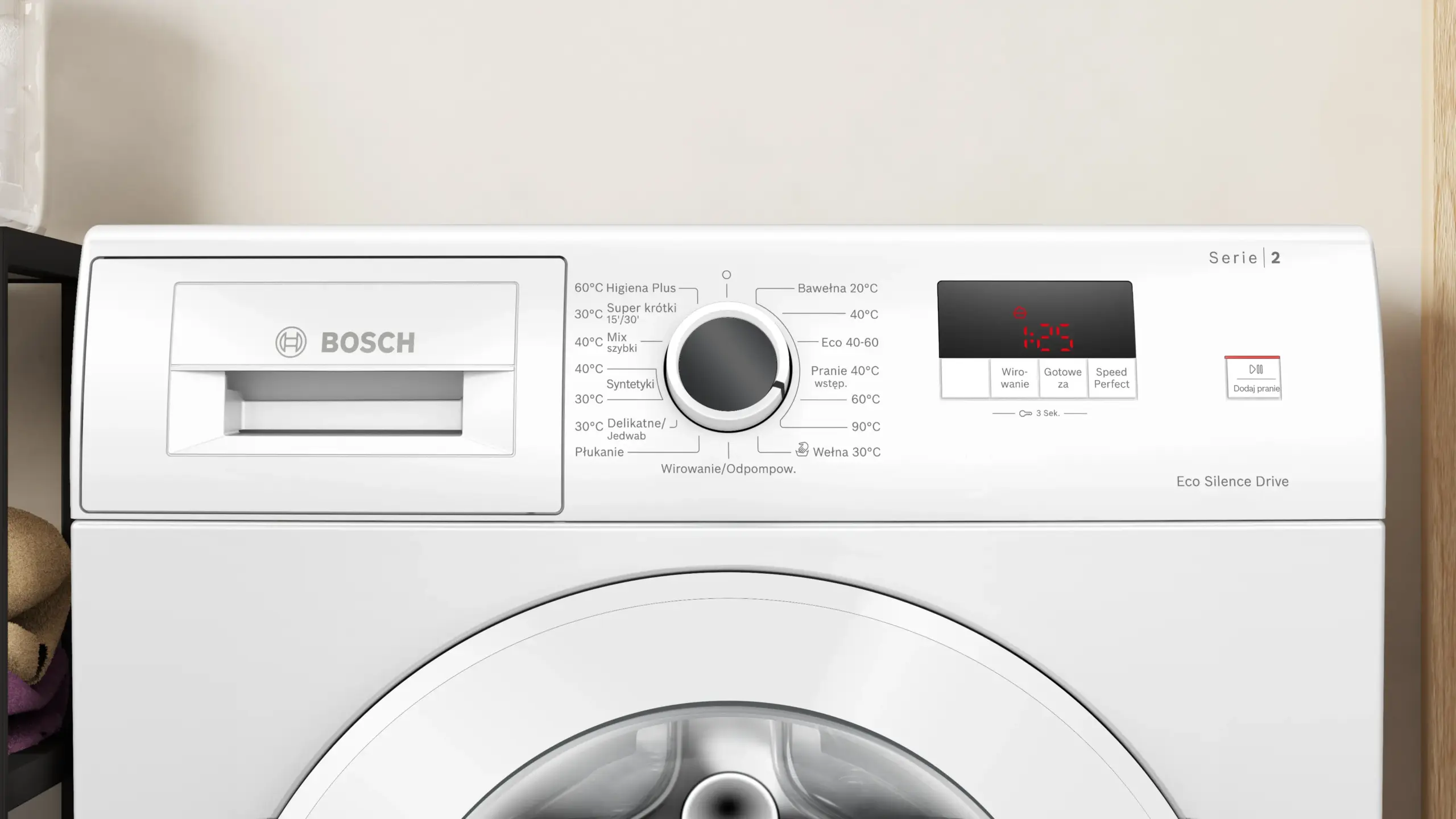 מכונת כביסה 8 ק”ג בוש Bosch WGE03201PL 1200 הסדרה החדשה 2025!!! במלאי!!! – תמונה 2
